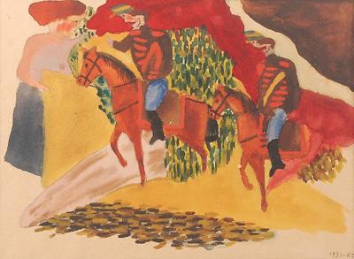 Dwaj jeźdźcy [Pożegnanie żołnierzy, 1931]