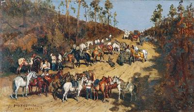Postój konnicy, 1878