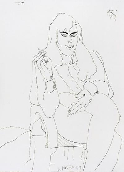 Portret kobiety z trzema dłońmi, 1991