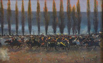 Szarża - fragment do Panoramy Siedmiogrodzkiej, 1897