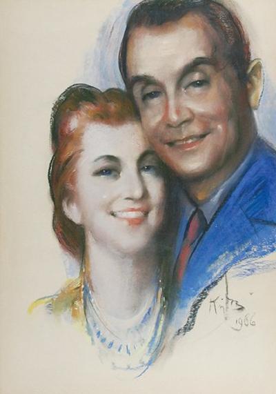 Portret małżonków. Hanna i Mikołaj Frołow, 1966