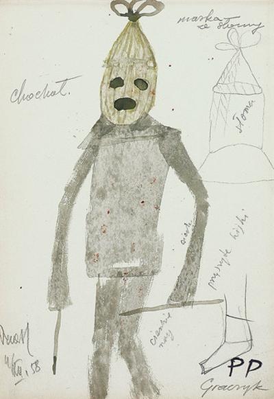 Chochoł - projekt stroju scenicznego, ok. 1958