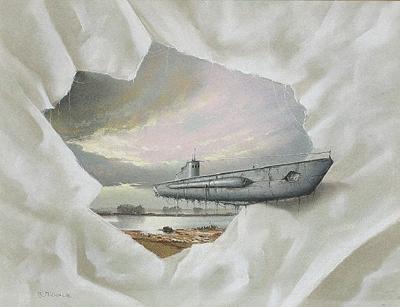 Gray submarine