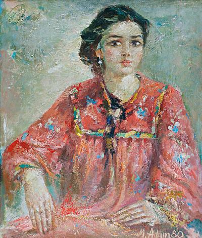 Dziewczyna w czerwieni -portret Joanny, 1980