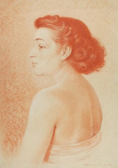 Portret Józefy Konarskiej - żony artysty, 1955