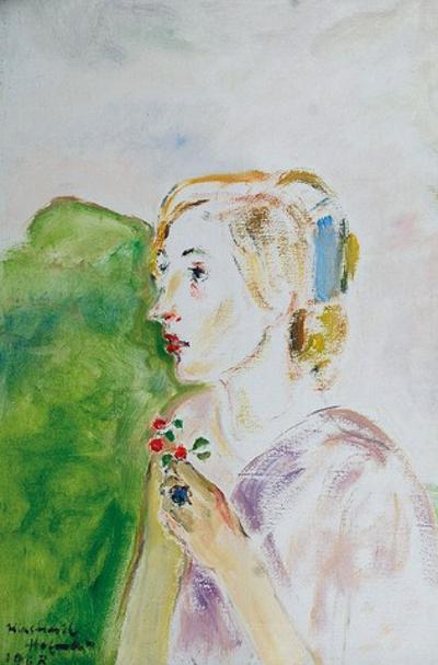 Dziewczyna z czerwonymi kwiatami, 1968