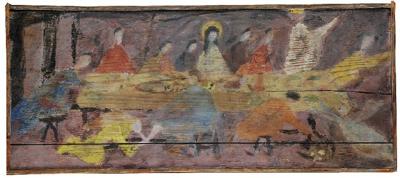 Ostatnia Wieczerza [Maria Magdalena obmywająca stopy Chrystusowi - tytuł z odwrocia obrazu], 1947