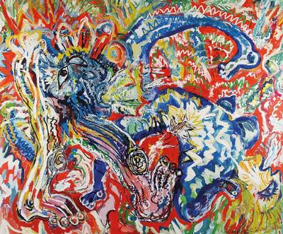 Fruwający Picasso w trakcie latania, 1986-1995