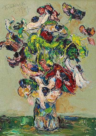 Kwiaty w wazonie, 1947