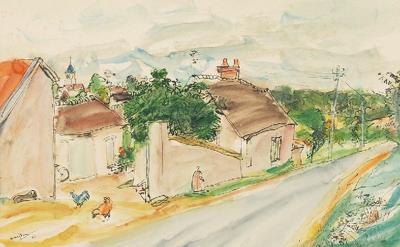 Pejzaż z małego miasteczka, 1950