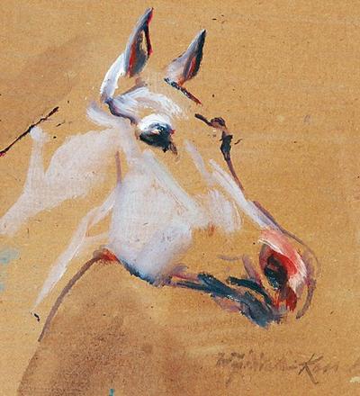 Głowa konia - Portret siwka, 1942
