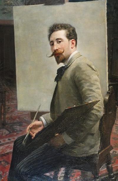 Autoportret z paletą, 1890