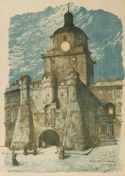 Lublin. Brama Krakowska, z cyklu: Motywy architektury polskiej, 1918