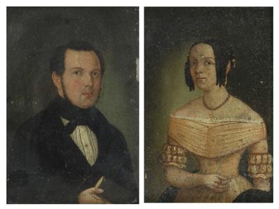 Para portretów Karla i Antonii Simon, przed 1848