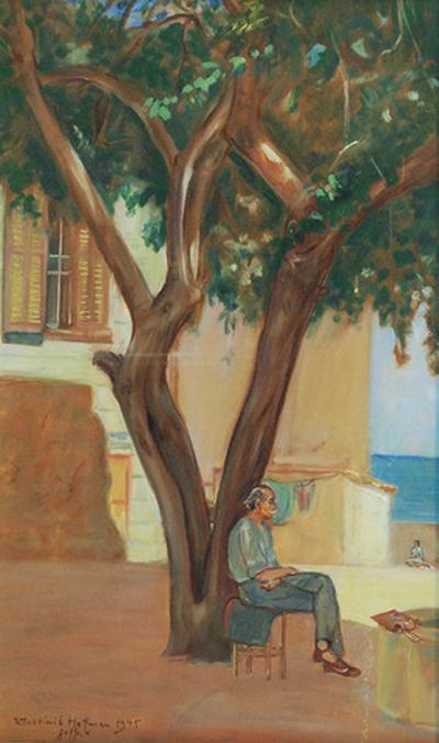 Pod morwą [Portret własny artysty], 1945