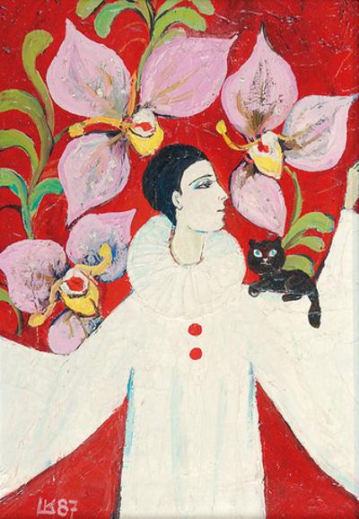 Pierrot i orchidee, 1987