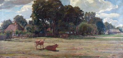 Krowy na łące, 1913