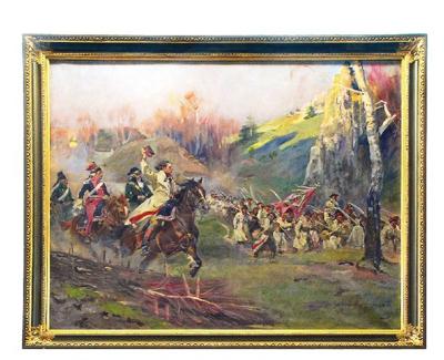 Kościuszko prowadzi kosynierów do ataku - Kościuszko pod Racławicami, 1924