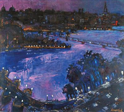 Pejzaż nocny z Paryża [Pont Neuf i Pont Des Arts], 1996