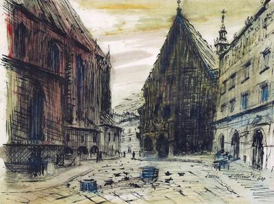 Plac Mariacki w Krakowie, 1947