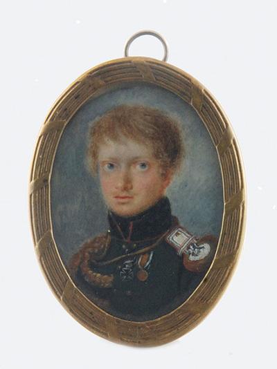 Miniatura: Portret pruskiego oficera