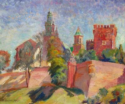 Widok na Wawel, 1945