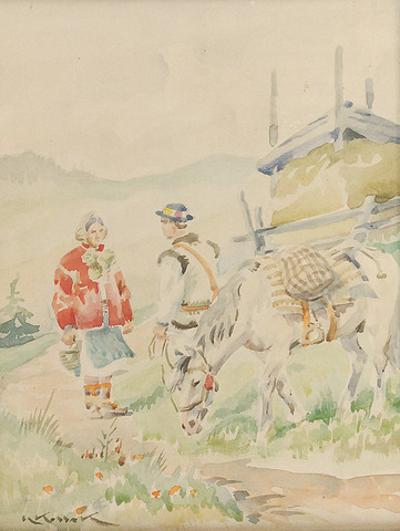 Scena huculska, przed 1939