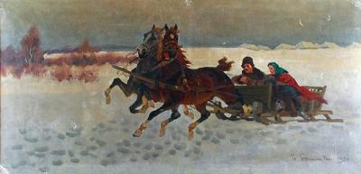 Na saniach, 1930
