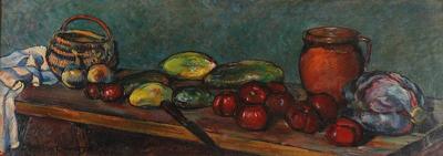 Martwa natura z pomidorami i dzbanem, 1915