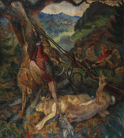 Po polowaniu - Martwa natura myśliwska