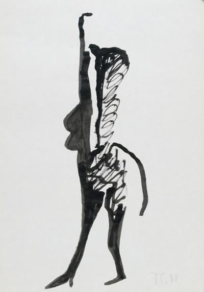 Postać ludzka z ogonem, 1988