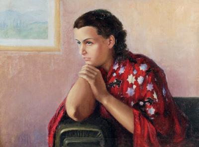 Zamyślona kobieta