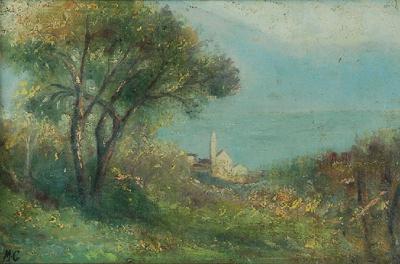 Panorama z zabudowaniami