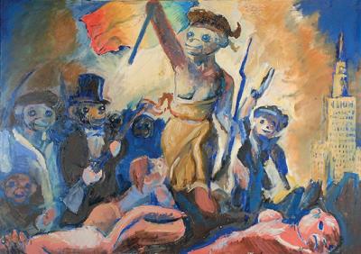 Misia wiodąca lud na barykady [Marianne], z cyklu: Umisiowienie, 2014
