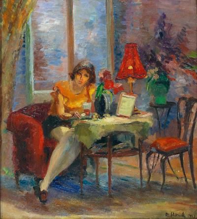 Wieczorny odpoczynek przy herbacie, 1923
