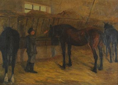 W stajni, 1906
