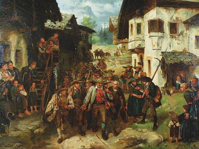 Scena historyczna - epizod z wojny chłopskiej w Niemczech