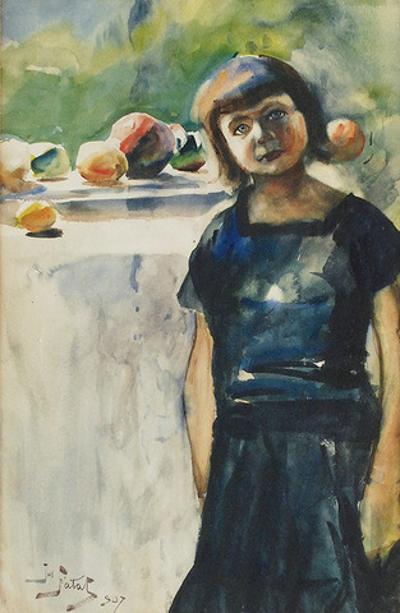 Dziewczynka i owoce - Portret córki artysty, 1907