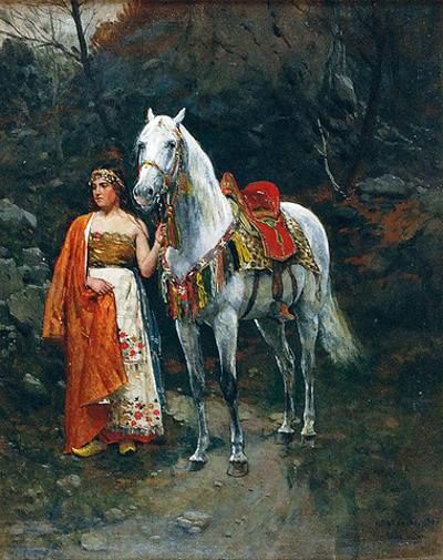 Dziewczyna z koniem, 1885