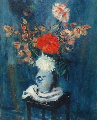 Martwa natura z kwiatami i taboretem, 1927