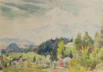 Widok na Tatry z Białki Tatrzańskiej