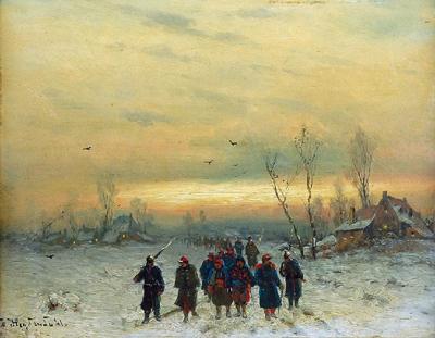 Konwój jeńców, ok. 1880
