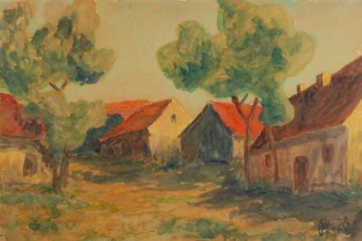 Pejzaż z domami, 1928