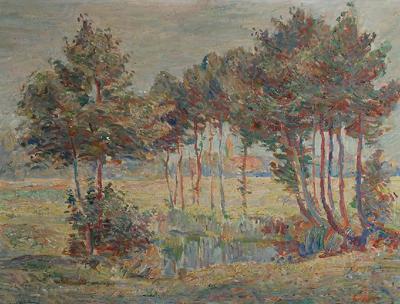 Pejzaż z stawem, 1959