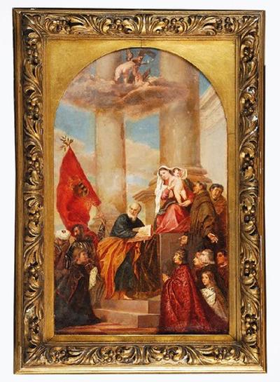 Adoracja Matki Bożej z Dzieciątkiem - wg Paolo Veronese