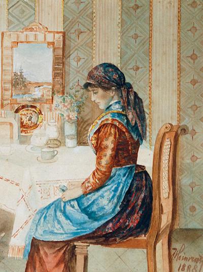 Dziewczyna przy stole, 1888