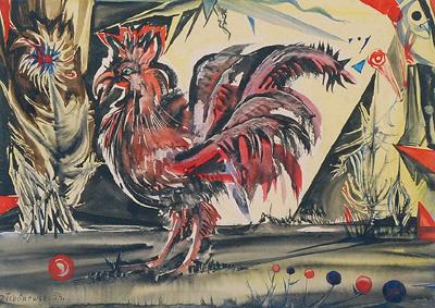 Kogut i kwiaty, 1954