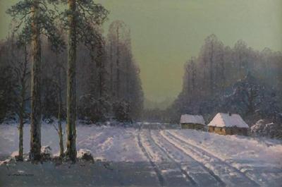 Pejzaż zimowy, ok. 1970