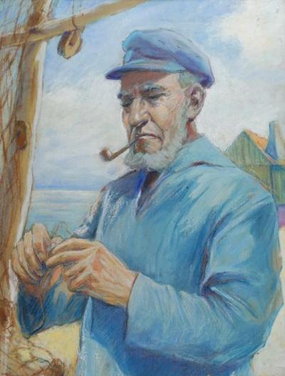 Naprawa sieci [Rybak z fajką]