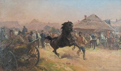 Próba konia, ok. 1925